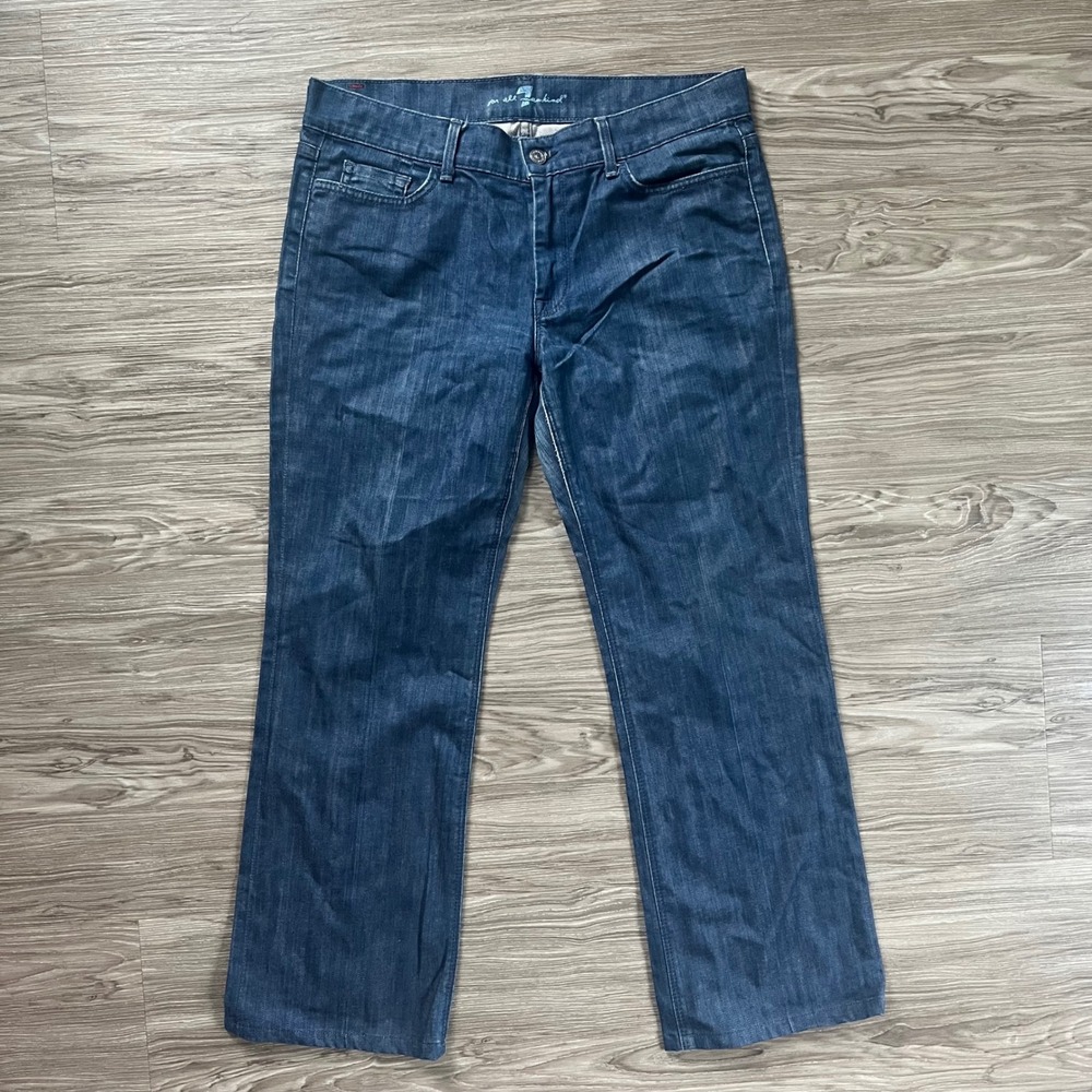 Vintage Y2K 7 For All Mankind High Waisted Bootcut Jeans Dark Wash Size 32x28
